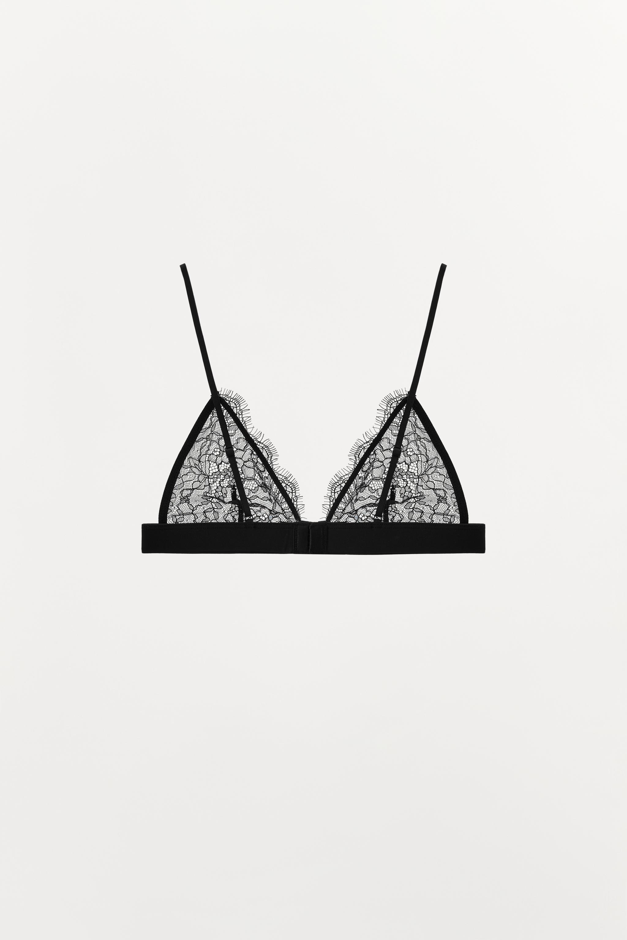 LACE BRA WITH METALLIC DETAIL